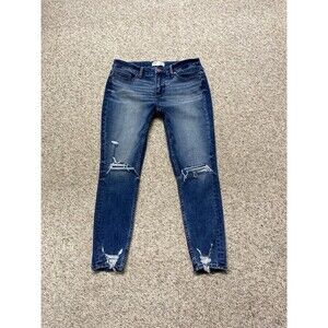 30 BKE Payton Universal Fit Midrise Distressed Ankle Skinny